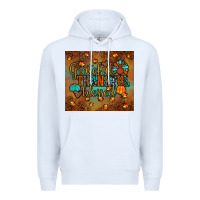 White grateful thankful blessed turkey Premium Hoodie - JahusDesignShop