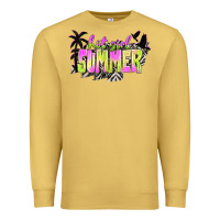 Antique Gold hot girl summer with palms Premium Sweatshirt - texasbilliewilder
