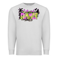 Dove Grey hot girl summer with palms Premium Sweatshirt - texasbilliewilder