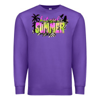 Purple hot girl summer with palms Premium Sweatshirt - texasbilliewilder