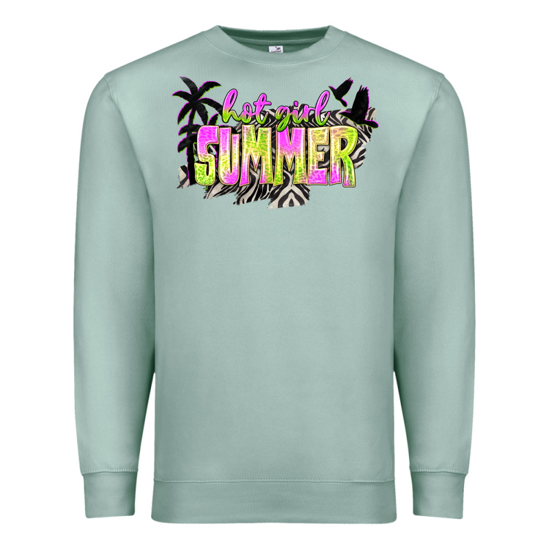 Hot Girl Summer With Palms Premium Sweatshirt by texasbilliewilder | Teevron
