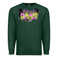 Sports Green hot girl summer with palms Premium Sweatshirt - texasbilliewilder