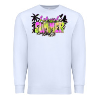 White hot girl summer with palms Premium Sweatshirt - texasbilliewilder