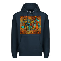 Navy grateful thankful blessed turkey Premium Hoodie - JahusDesignShop