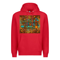 Red grateful thankful blessed turkey Premium Hoodie - JahusDesignShop
