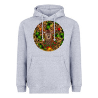 Heather Grey Christmas Reindeer Heavyweight Hoodie - RanaPortraitStore