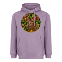 Lavender Christmas Reindeer Heavyweight Hoodie - RanaPortraitStore