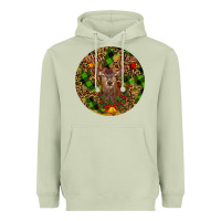 Matcha Christmas Reindeer Heavyweight Hoodie - RanaPortraitStore