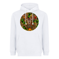 White Christmas Reindeer Heavyweight Hoodie - RanaPortraitStore