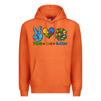 Carrot peace love autism Premium Hoodie - AdoDesignShop