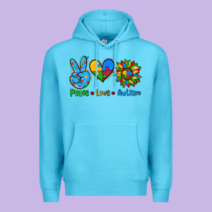 Peace Love Autism Premium Hoodie Designed By Adodesignshop