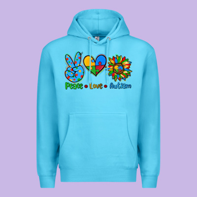 Peace Love Autism Premium Hoodie Designed By Adodesignshop