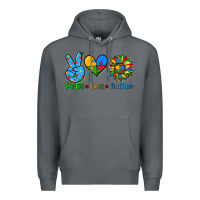 Rock peace love autism Premium Hoodie - AdoDesignShop