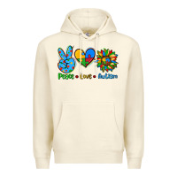 Sandshell peace love autism Premium Hoodie - AdoDesignShop