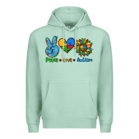 Seafoam peace love autism Premium Hoodie - AdoDesignShop