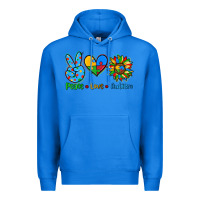 True Royal peace love autism Premium Hoodie - AdoDesignShop