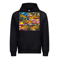 Black bulldozer camouflage american flag Urban Hoodie - Artiststas