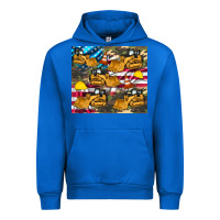Cobalt bulldozer camouflage american flag Urban Hoodie - Artiststas