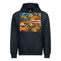 Navy bulldozer camouflage american flag Urban Hoodie - Artiststas