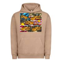 Pigment Burro bulldozer camouflage american flag Urban Hoodie - Artiststas