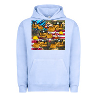 Pigment Grape Ice bulldozer camouflage american flag Urban Hoodie - Artiststas