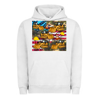 Pigment Lunar Rock bulldozer camouflage american flag Urban Hoodie - Artiststas
