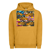 Pigment Peanut Butter bulldozer camouflage american flag Urban Hoodie - Artiststas