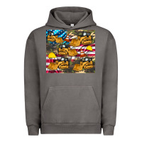 Pigment Tornado bulldozer camouflage american flag Urban Hoodie - Artiststas