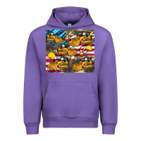 Tulip bulldozer camouflage american flag Urban Hoodie - Artiststas