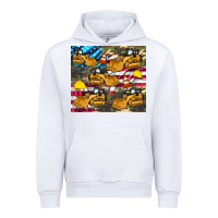 White bulldozer camouflage american flag Urban Hoodie - Artiststas