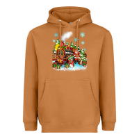 Meerkat christmas santa and friends train Heavyweight Hoodie - Zillion Design Studio