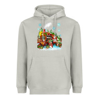Moon Dust christmas santa and friends train Heavyweight Hoodie - Zillion Design Studio