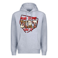 Heather Grey rub some dirt on it baseball Premium Hoodie - Jasminsmagicworld