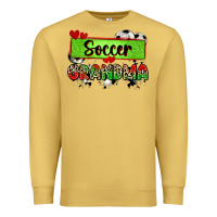 Antique Gold soccer grandma with leopard Premium Sweatshirt - Zillion Design Studio