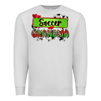 Dove Grey soccer grandma with leopard Premium Sweatshirt - Zillion Design Studio