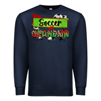 Navy soccer grandma with leopard Premium Sweatshirt - Zillion Design Studio