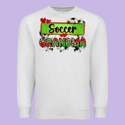Soccer Grandma With Leopard Premium Sweatshirt Designed By Zillion Design Studio