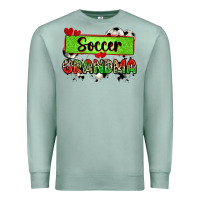 Seafoam soccer grandma with leopard Premium Sweatshirt - Zillion Design Studio