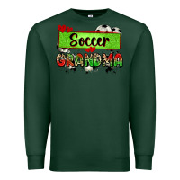Sports Green soccer grandma with leopard Premium Sweatshirt - Zillion Design Studio