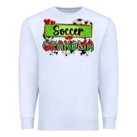 White soccer grandma with leopard Premium Sweatshirt - Zillion Design Studio