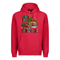 Cardinal small town christmas church western truck Premium Hoodie - AdoDesignShop