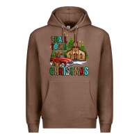 Chestnut small town christmas church western truck Premium Hoodie - AdoDesignShop