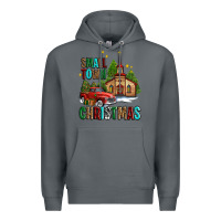 Rock small town christmas church western truck Premium Hoodie - AdoDesignShop