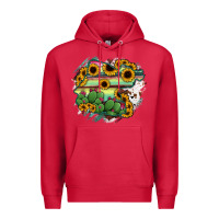 Cardinal Guanajuato sunflower serape map Premium Hoodie - RanaPortraitStore