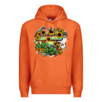 Carrot Guanajuato sunflower serape map Premium Hoodie - RanaPortraitStore