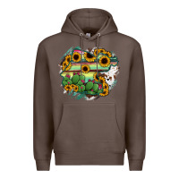 Coffee Guanajuato sunflower serape map Premium Hoodie - RanaPortraitStore