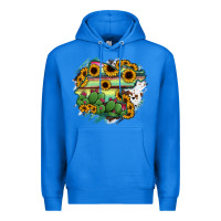 True Royal Guanajuato sunflower serape map Premium Hoodie - RanaPortraitStore