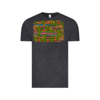 Vintage Black cinco de mayo sunflower and cactus background Vintage Tee - Artiststas