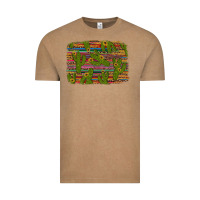 Vintage Coffee cinco de mayo sunflower and cactus background Vintage Tee - Artiststas