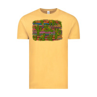Vintage Mustard cinco de mayo sunflower and cactus background Vintage Tee - Artiststas